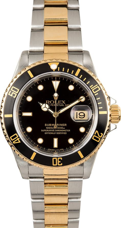 rolex gold and silver black|rolex submariner gold price.